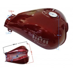 Red fuel tank for Classic 125 motorcycle , injection