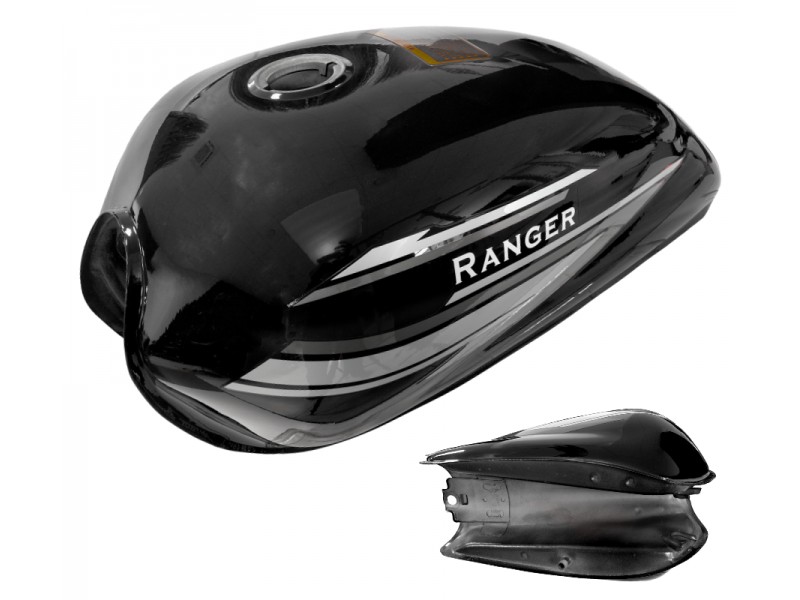 Black fuel tank for Ranger Classic (E4) moped