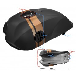 Graphite fuel tank for Cafe Racer motorcycle Graphite fuel tank for Cafe Racer motorcycle