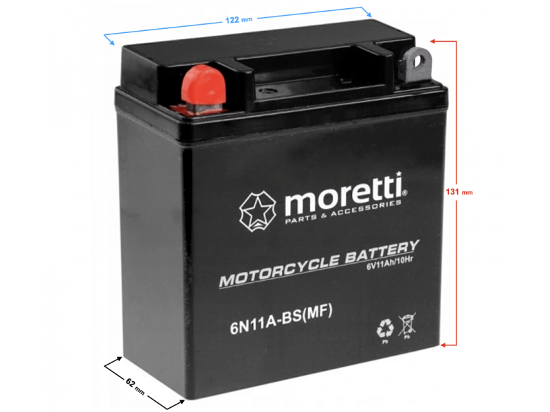 AGM (Gel) 6N11A-4B Moretti Battery