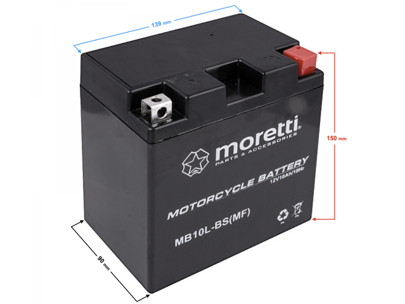 AGM (Gel) MB10L-BS Moretti battery