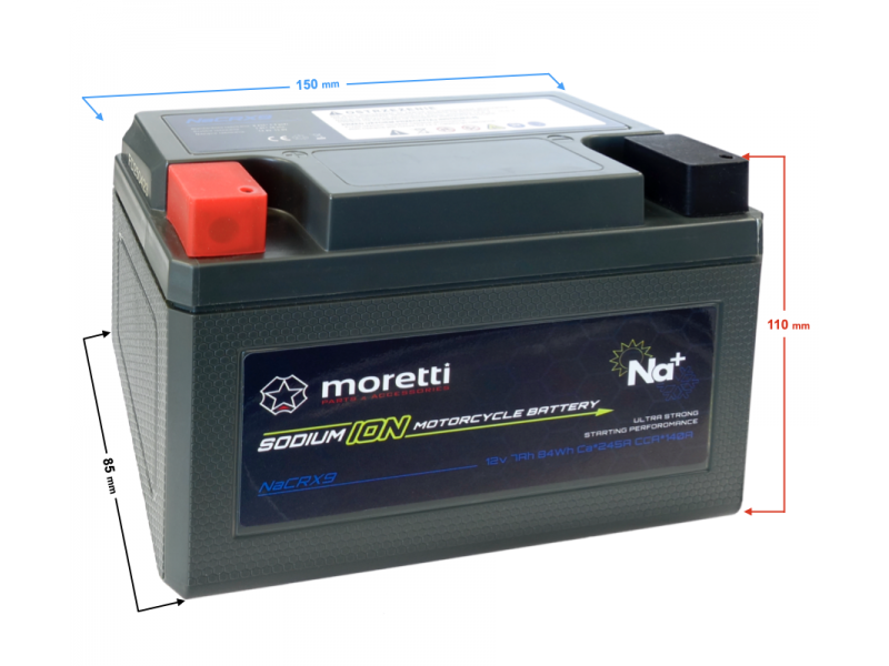 Moretti NaCRX9 sodium ion battery Moretti NaCRX9 sodium ion battery