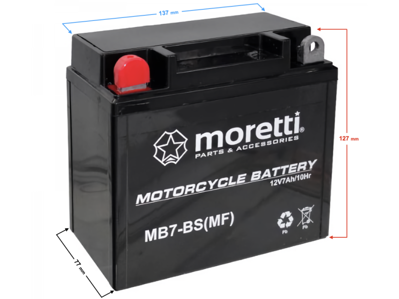 AGM (Gel) MB7-BS Moretti battery AGM (Gel) MB7-BS Moretti battery