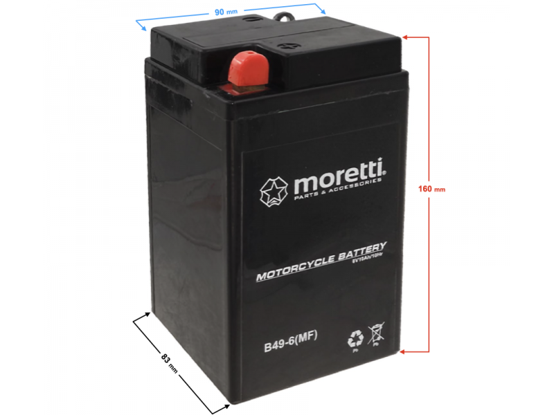 AGM battery (Gel) B49-6 Moretti AGM battery (Gel) B49-6 Moretti