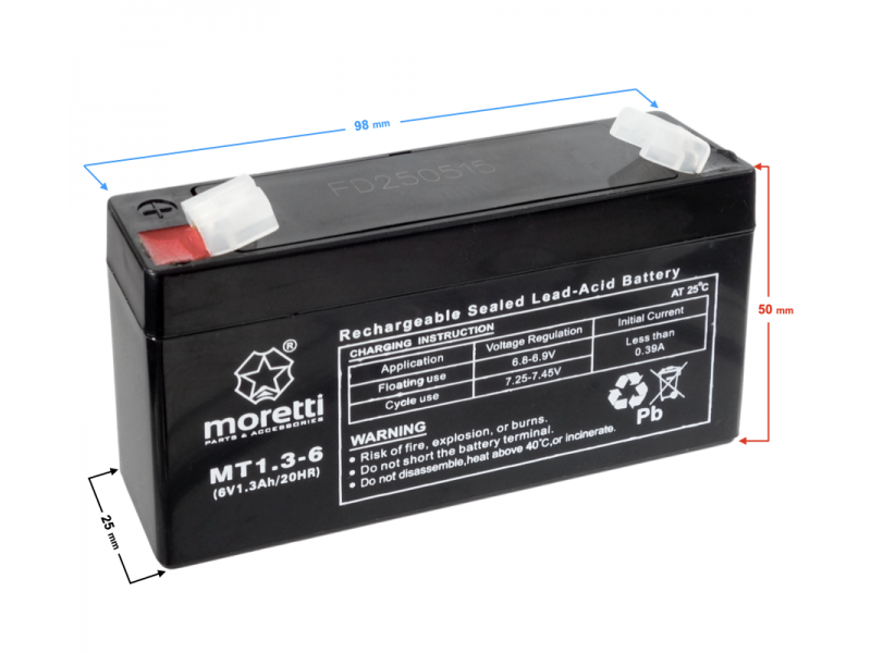 Akumulator Moretti UPS MT1.3-6 Akumulator Moretti UPS MT1.3-6