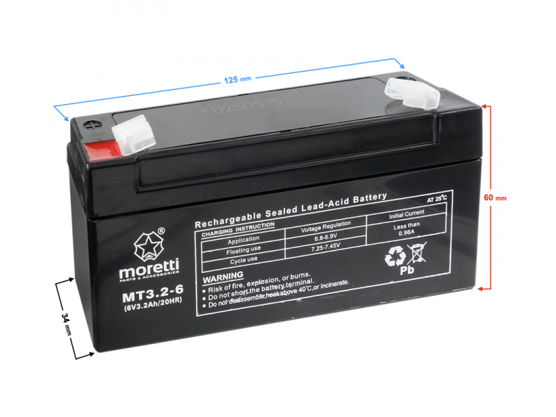 Akumulator Moretti UPS MT3.2-6