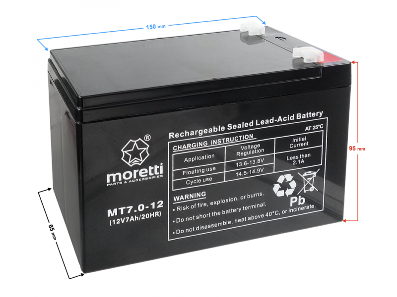 Akumulator Moretti UPS MT7.0-12
