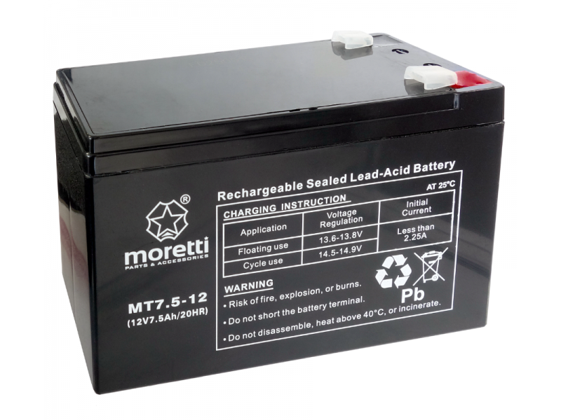 Akumulator Moretti UPS MT7.5-12 Akumulator Moretti UPS MT7.5-12