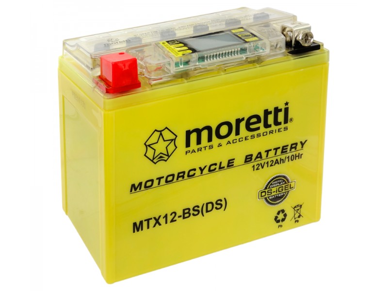AGM(I-Gel) MTX12-BS Moretti Battery with indicator