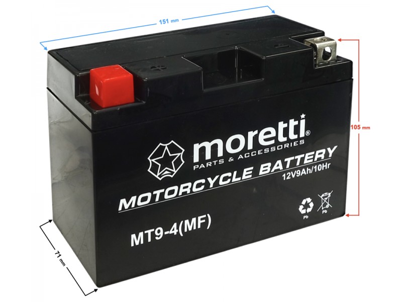AGM (Gel) MT9-4 Moretti Battery