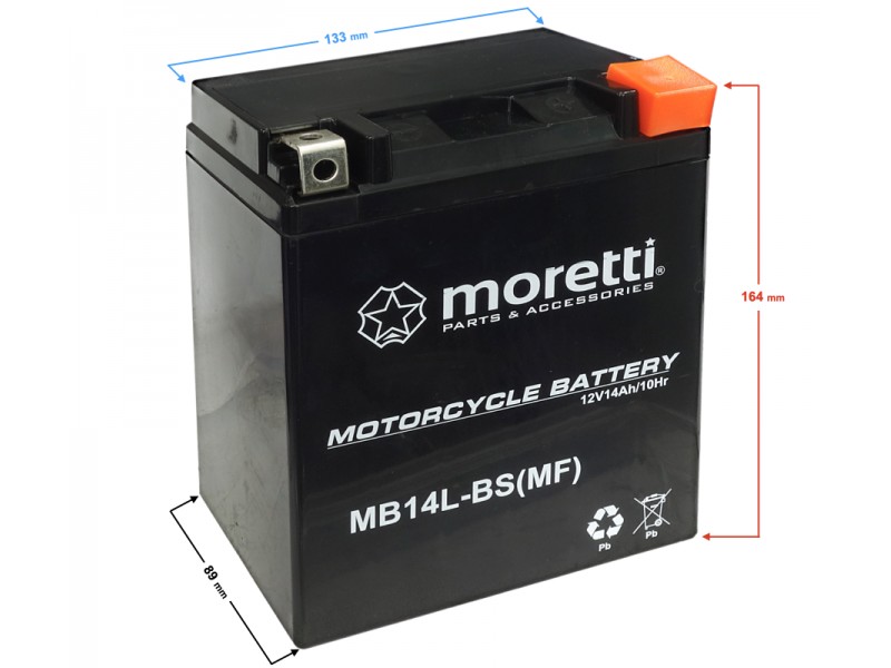 Akumulator Moretti AGM (Gel) MB14L-BS MF /12N14-3A