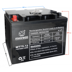 Akumulator Moretti UPS MT75-12 Akumulator Moretti UPS MT75-12