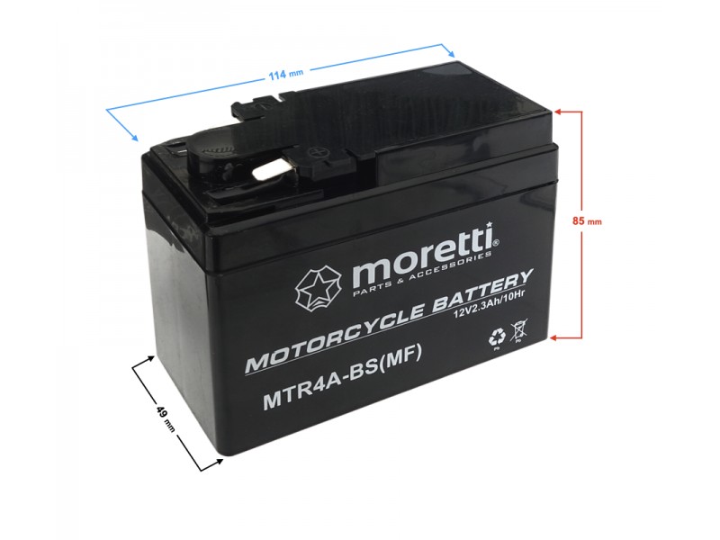 AGM (Gel)MTR4A-BS Moretti Battery AGM (Gel)MTR4A-BS Moretti Battery