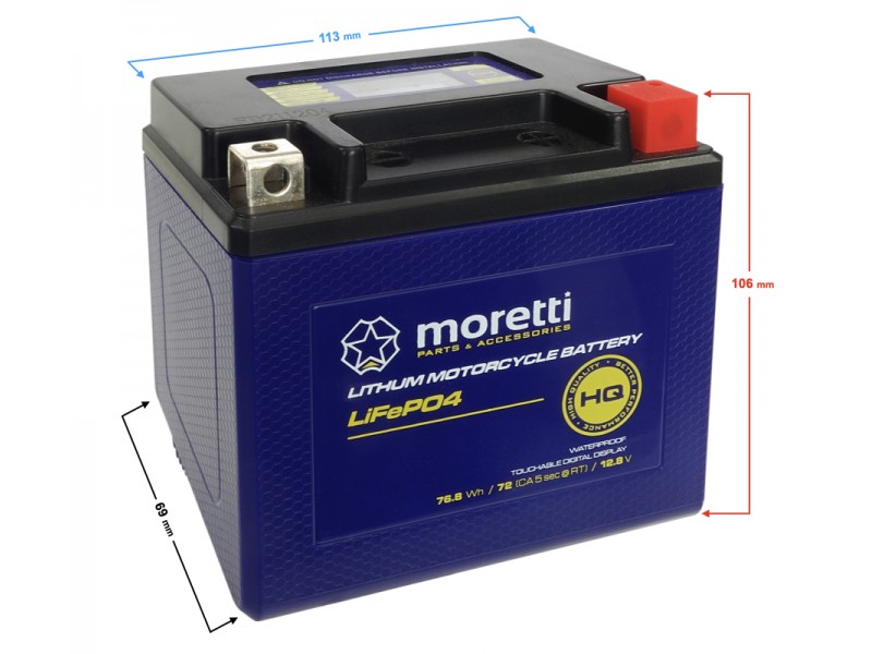 MFP X5L Moretti lithium ion battery