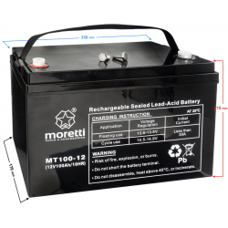 Akumulator Moretti UPS MT100-12 Akumulator Moretti UPS MT100-12