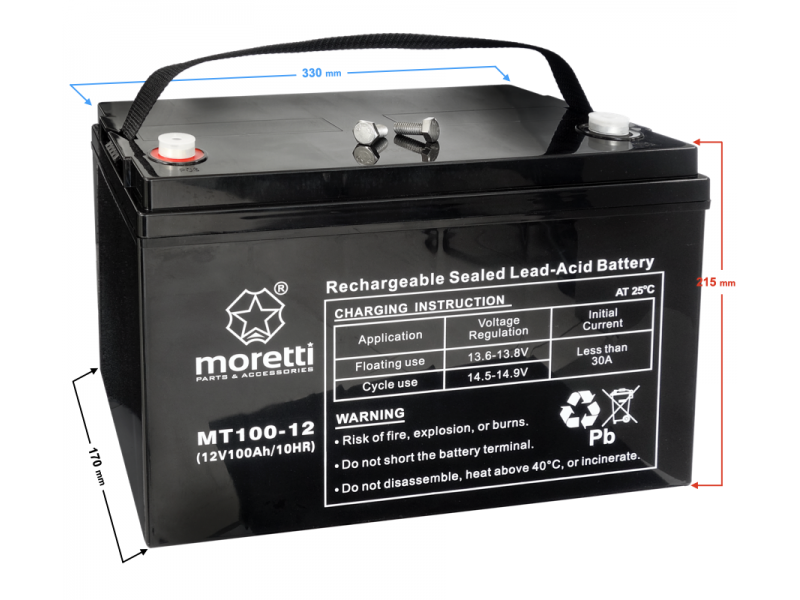 Akumulator Moretti UPS MT100-12