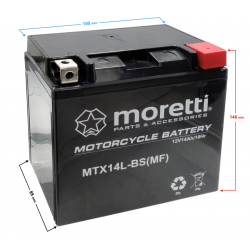 AGM (Gel) MTX14L-BS Moretti Battery AGM (Gel) MTX14L-BS Moretti Battery