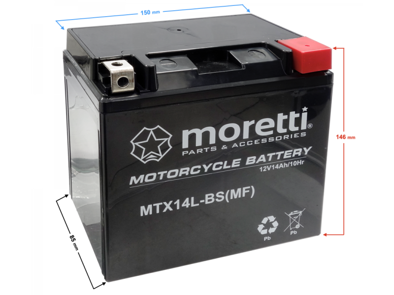AGM (Gel) MTX14L-BS Moretti Battery