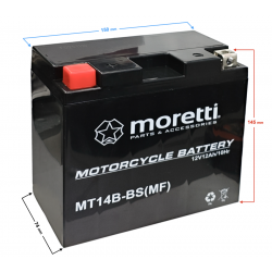 AGM (Gel) MT14B Moretti Battery AGM (Gel) MT14B Moretti Battery