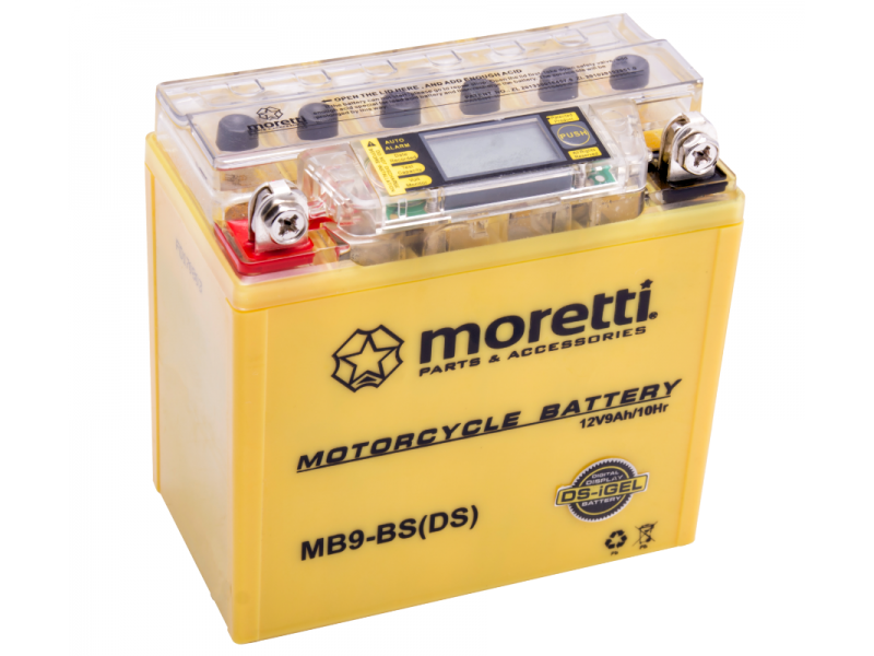 AGM (I-Gel) MB9-BS Moretti Battery with Digital Display