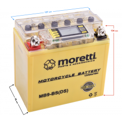 AGM (I-Gel) MB9-BS Moretti Battery with Digital Display