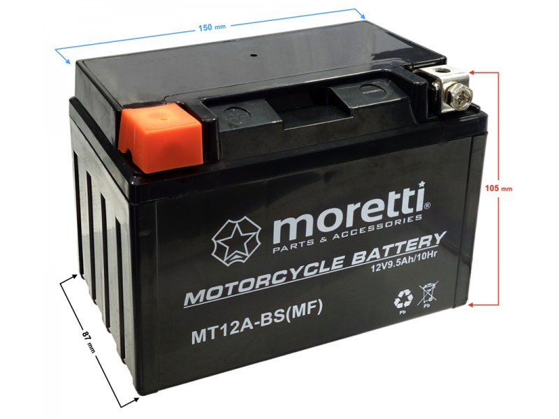 AGM (Gel) MT12A-BS Moretti Battery
