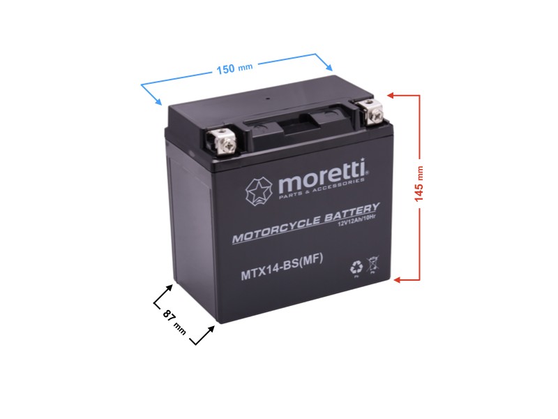 AGM (Gel) MTX14-BS Moretti Battery