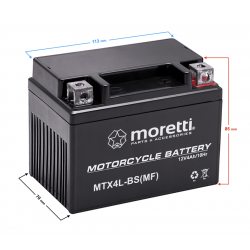 AGM (Gel) MTX4L-BS Moretti Battery