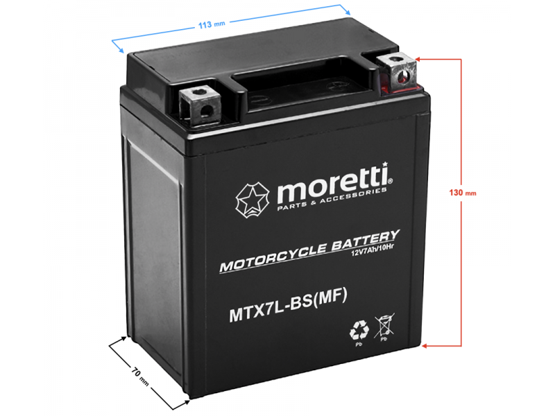 AGM (Gel) MTX7L-BS Moretti Battery