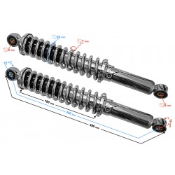Rear shock absorbers (360mm long) for Simson Rear shock absorbers (360mm long) for Simson