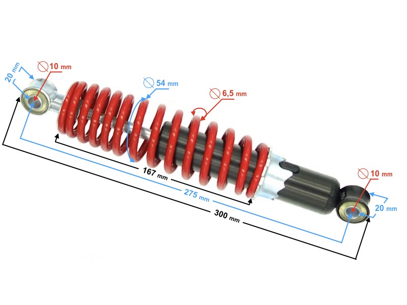 Front shock absorber for ATV 110 (red) Front shock absorber for ATV 110 (red)