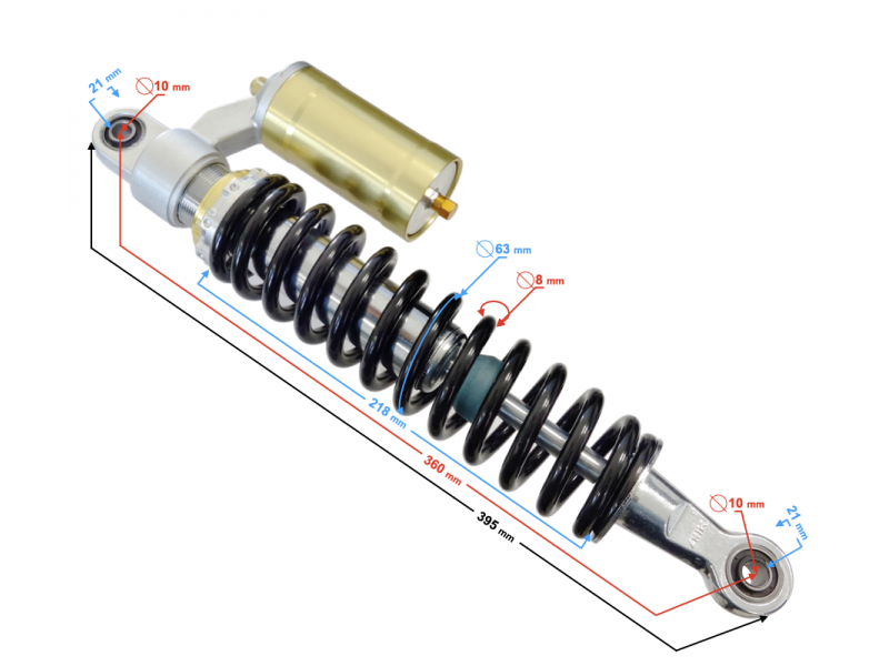 Front shock absorbers for ATV Bashan 200