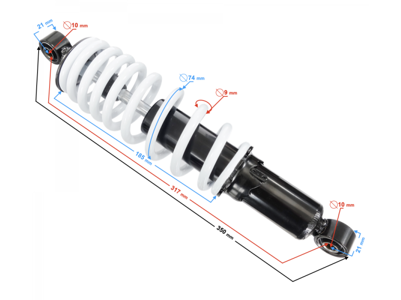 Rear shock absorber ATV Raptor 125