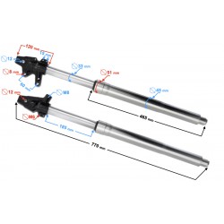 Shock absorbers 2 for FR 50 moped