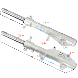 Front shock absorbers X-trail 125