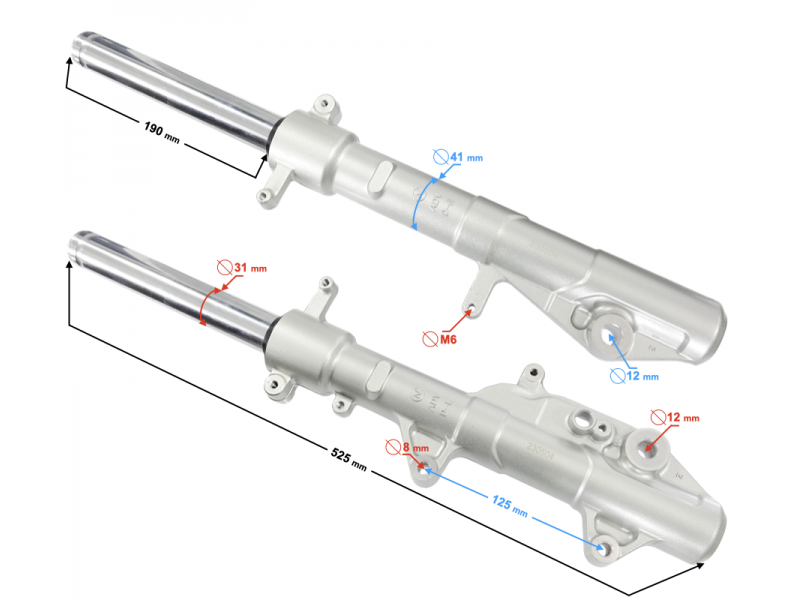 Rear shock absorbers X-trail 125