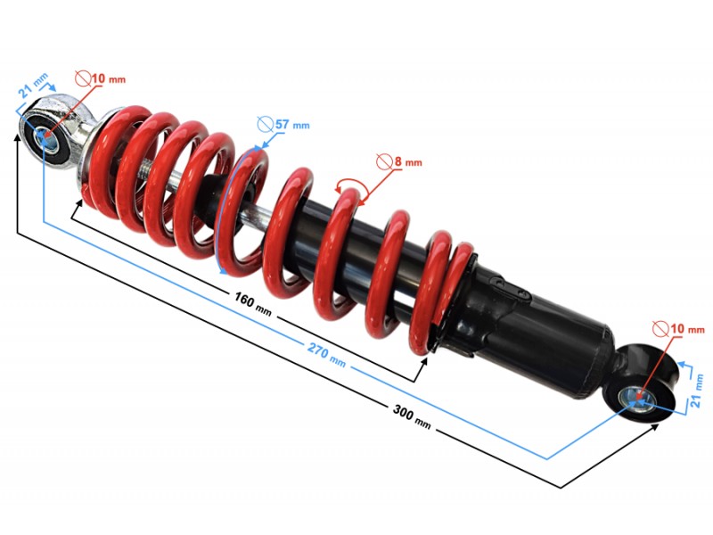 ATV 110 27cm/ 8mm shock absorber