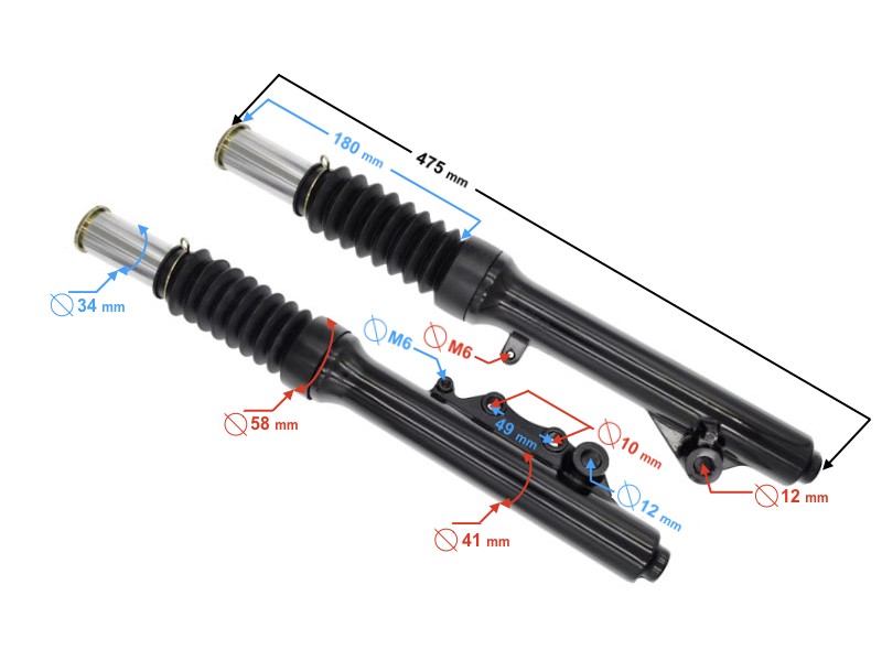 Front shock absorbers for Primo scooter