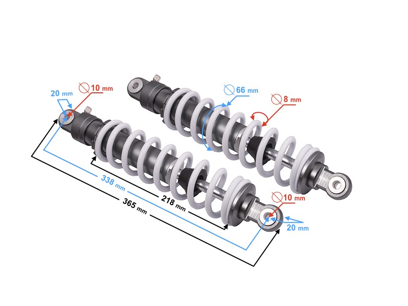 Front shock absorbers for ATV Mikilon