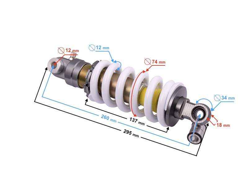 Rear shock absorber for ATV Mikilon
