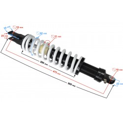 Rear shock absorber DB250 MZK