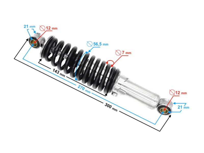 Rear shock absorbers for Cross 110cc