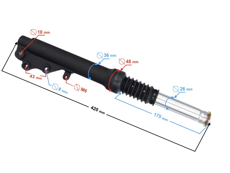 Front left shock absorber for 21 2 (disc) Front left shock absorber for 21 2 (disc)