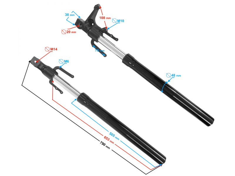 Front shock absorber Stratos 125