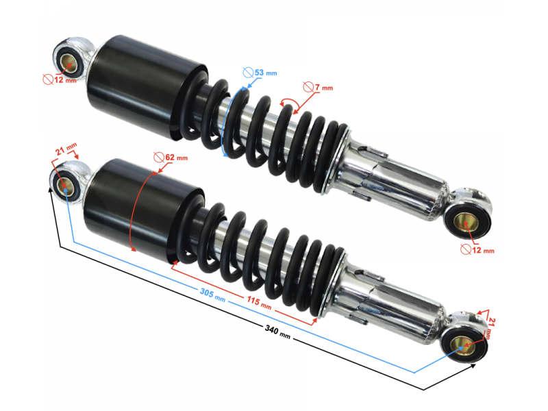 Rear shock for Volcano 50