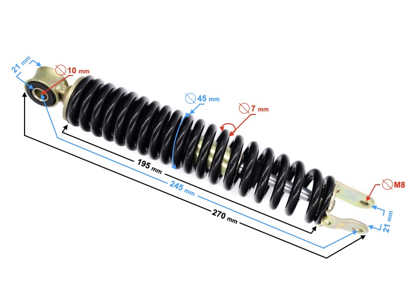 Rear shock absorber 21 Euro 4