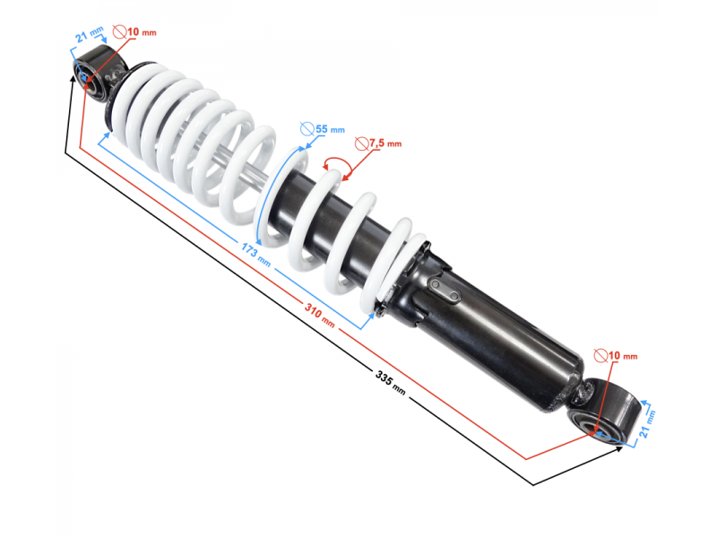 Front shock absorber ATV Eagle white Front shock absorber ATV Eagle white