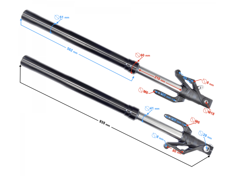 Front shock absorbers VOGE 650DS Front shock absorbers VOGE 650DS