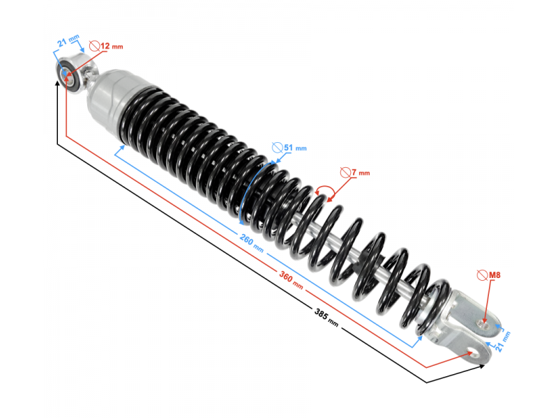 Rear shock absorber VOGE SR125