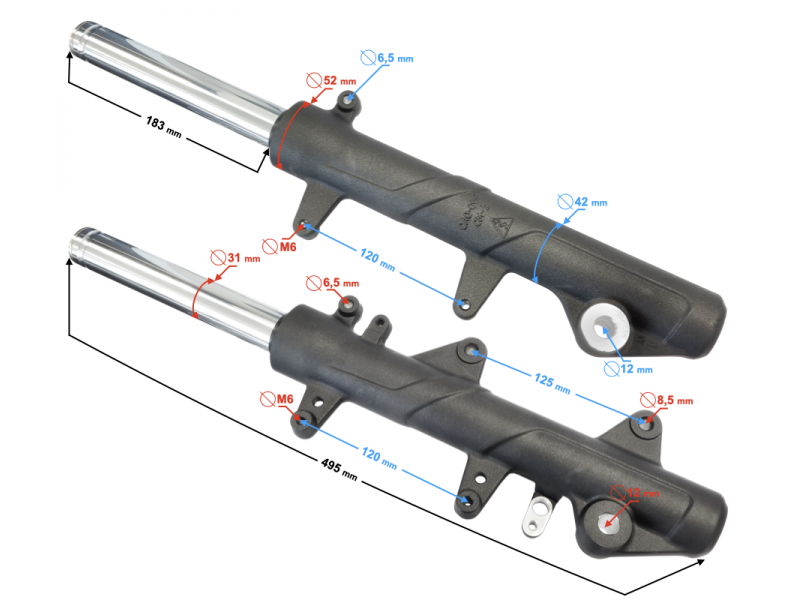 Front shock absorbers VOGE SR125